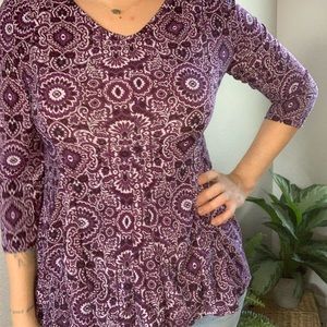 Roz & Ali Purple Paisley Shirt